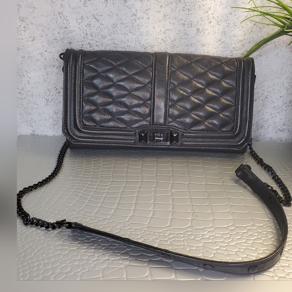 Rebecca Minkoff  Black Quilted Purse Leather Women's Bag - Picture 2 of 12